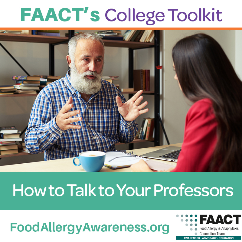 FAACT's College Toolkit - How to talk to your professors with girl talking to teacher